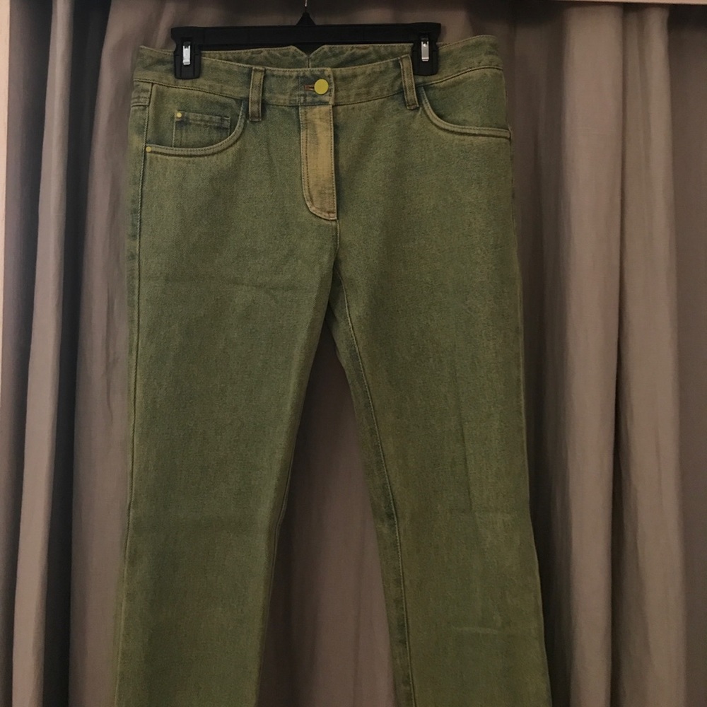 Phillip Lim faded green jeans